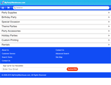 Tablet Screenshot of mypartywarehouse.com
